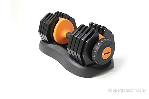 Atlyt Unisex 25 kg ADJ justerbar hantel, svart & orange, M 5060753990015