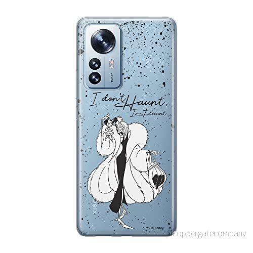 ERT GROUP mobiltelefonfodral för Xiaomi 12 / 12X originalt och officiellt licensierat Disney mönster Cruella & Puppy 001 optimalt anpassad till formen på mobiltelefonen, gedeeltelijk transparant 5905511477950