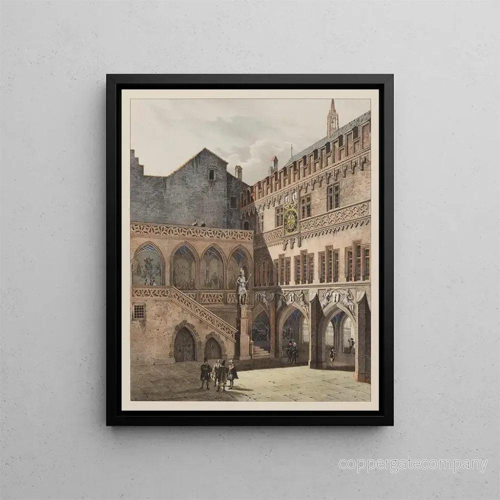 Målning av innergården i stadshuset i Basel – Constantin Guise