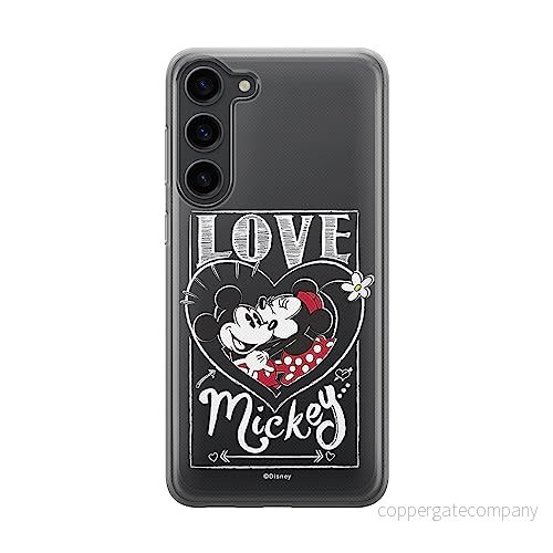 ERT GROUP mobiltelefonfodral för Samsung S23 PLUS originalt och officiellt licensierat Disney mönster Mickey & Minnie 002 optimalt anpassad till formen på mobiltelefonen, gedeeltelijk transparant 5905511443542