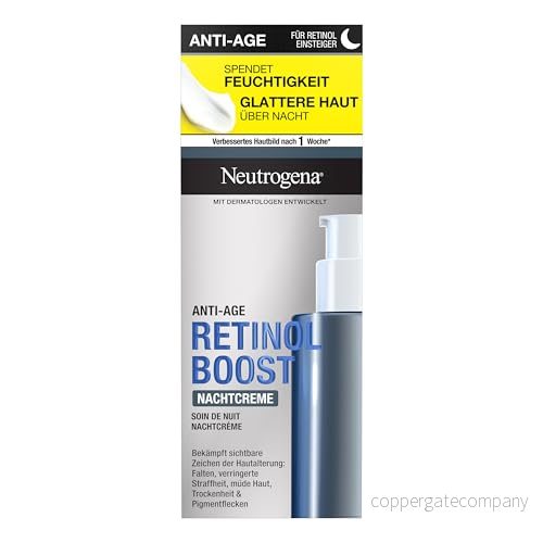 Neutrogena Retinol Boost nattkräm (50 ml), & snabbt absorberande anti age ansiktsvård kräm med retinol, myrtblad extrakt och hyaluronsyra, ansiktskräm för yngre frisk hud 3574661656083