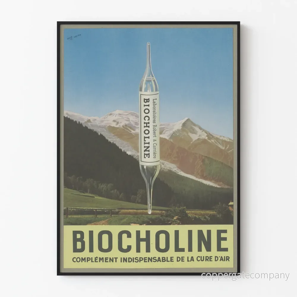 Vintageposter Biocholine - Hälsosam väggdekoration i vintage stil