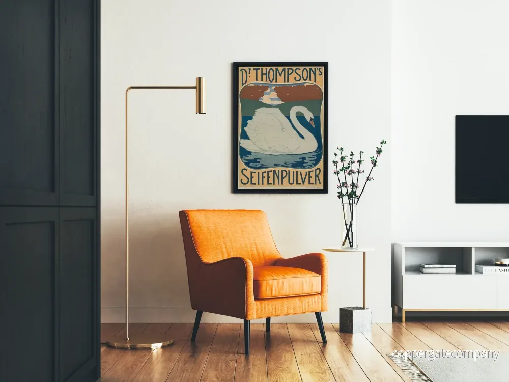 Vintageposter Dr Thompson's Seifenpulver med Svan - Bild 2