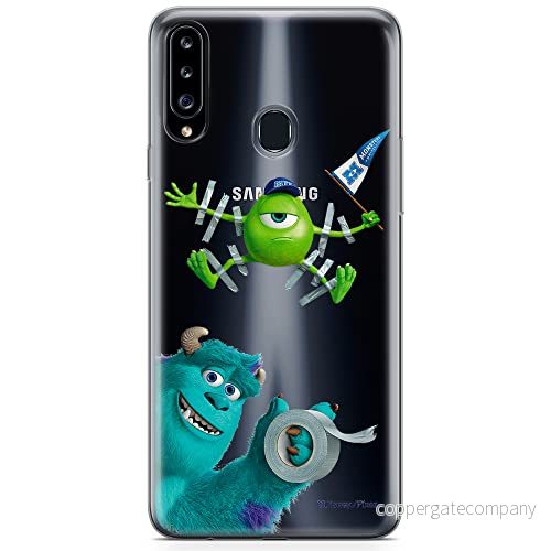 ERT GROUP mobiltelefonfodral för Samsung A20S originalt och officiellt licensierat Disney mönster Monsters 001 optimalt anpassad till formen på mobiltelefonen, gedeeltelijk transparant 5904805442018