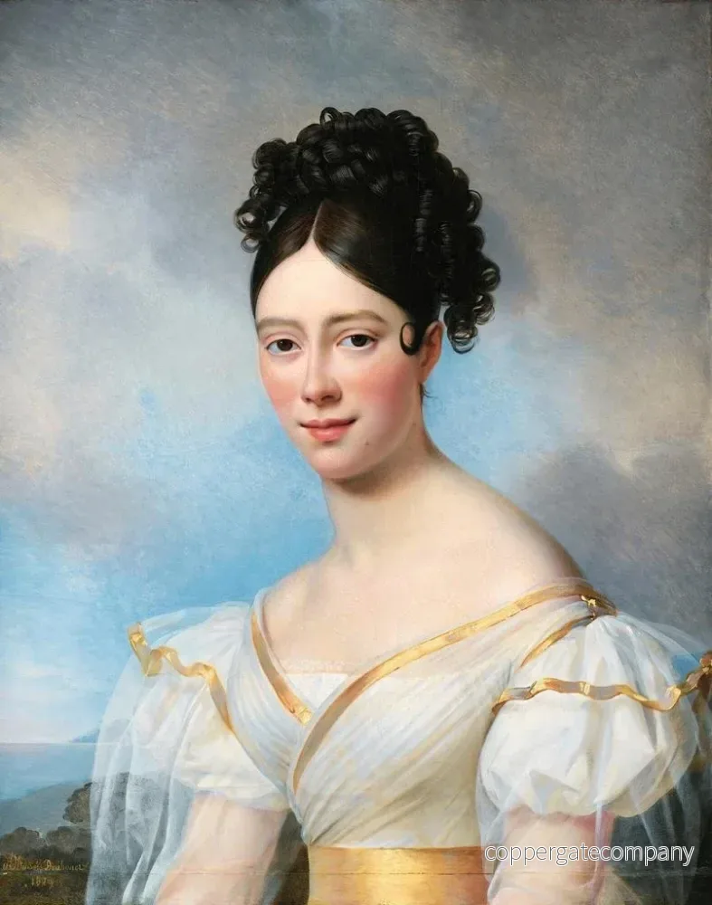 Målning av det påstådda porträttet av Maria Malibran - Alexandre-Jean Dubois-Drahonet | Konsttryck - Bild 2