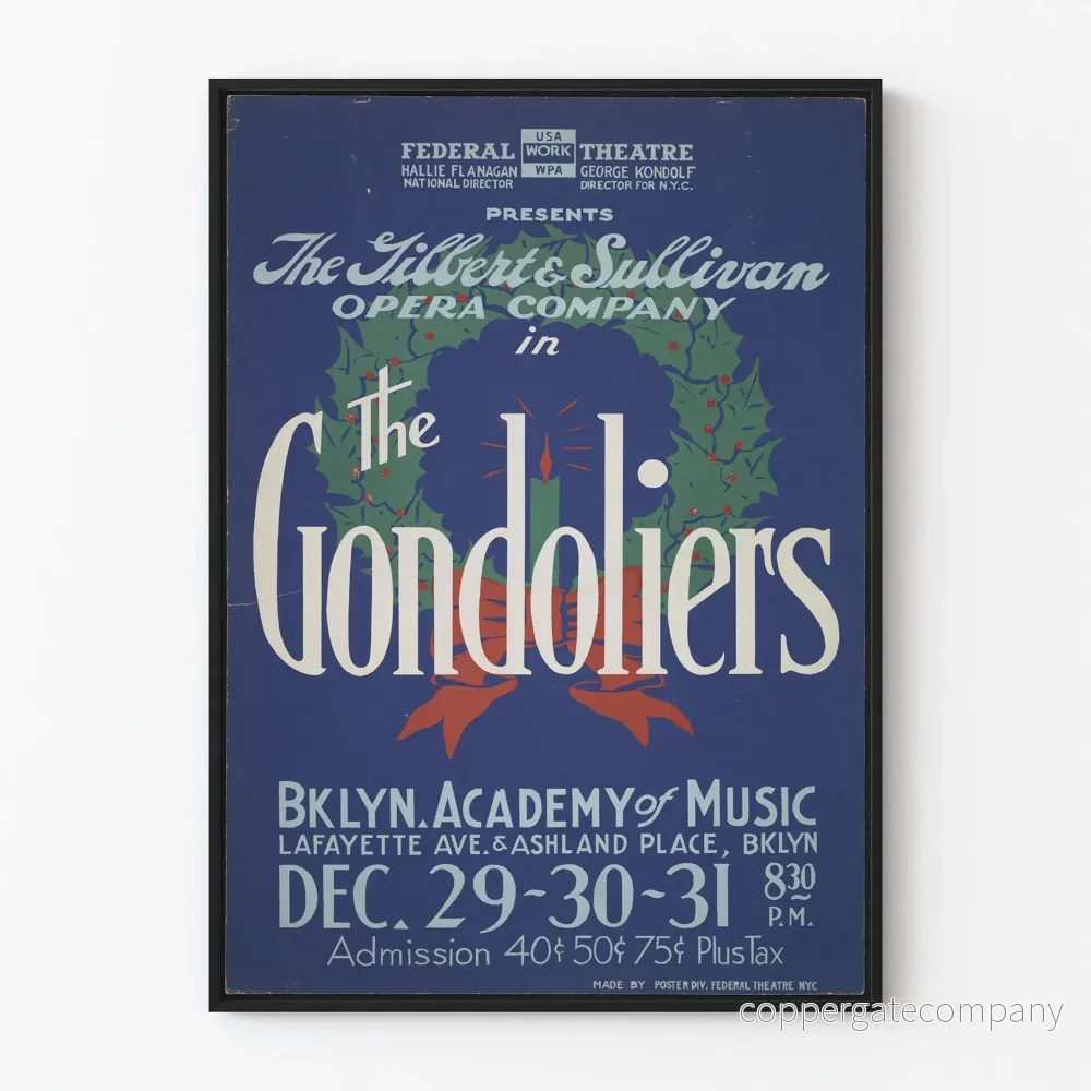 Vintageposter The Gondoliers - Väggdekoration för klassisk teater