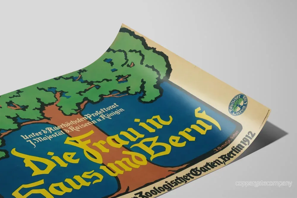 Tysk vintageposter Die Frau in Haus und Beruf 1912 - Bild 2