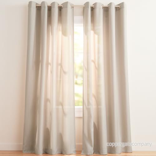 Exklusiva hemgardiner linne gardin panel par, polyester, beige, 243 cm längd 642472015986