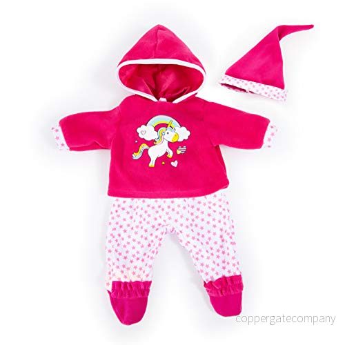 Bayer Design 84690AA dockkläder för babydocka, flera delar, dockor 42 46 cm, Enhörning 4003336846904