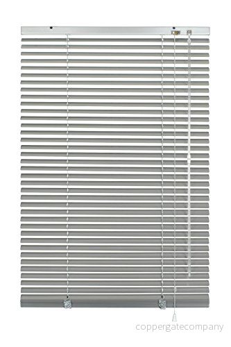 Deco Company persienn i aluminium att klämma fast, Insyns , ljus och bländskydd, Monteringssats ingår, aluminiumpersienn, Silver, 60 x 130 cm (BxH) 4003018331933