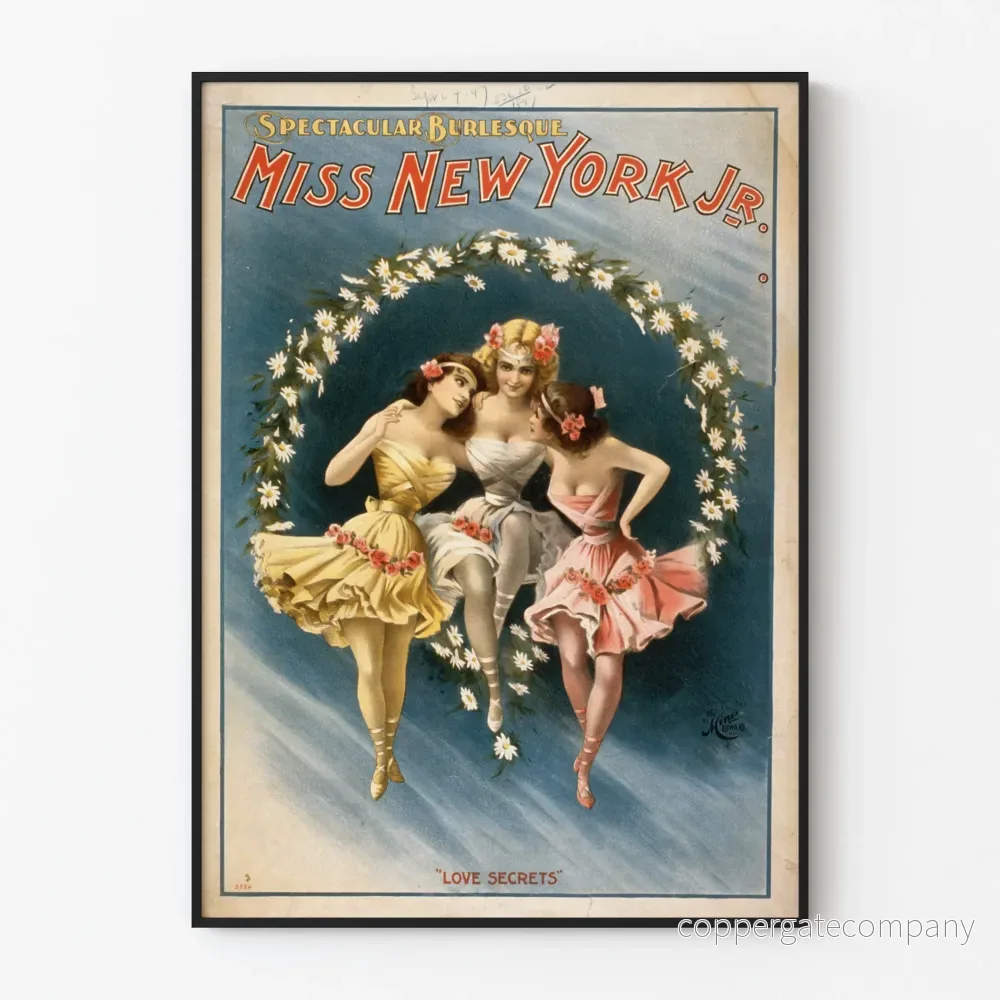 Vintageposter Spectacular Burlesque Miss New York Jr.