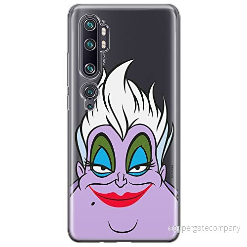 ERT GROUP mobiltelefonfodral för Xiaomi MI NOTE 10 / PRO originalt och officiellt licensierat Disney mönster Ursula 002 anpassad till formen på mobiltelefonen, gedeeltelijk transparant 5904805579691