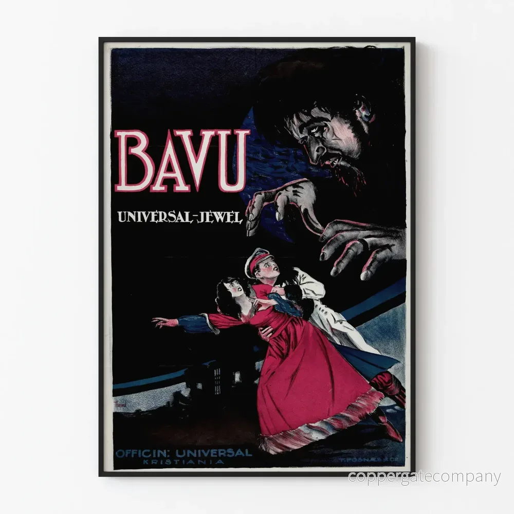 Vintageposter Bavu Väggdekoration Kino Expressionism