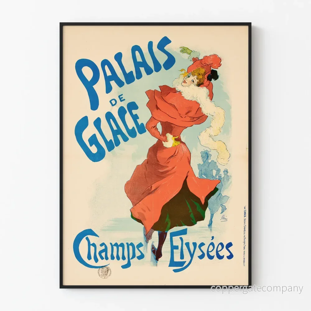 Vintageposter Palais de Glace Champs Élysées - Retro väggdekoration