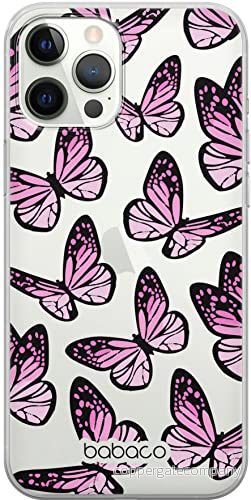 ERT GROUP mobiltelefonfodral för Iphone 12/12 PRO originalt och officiellt licensierat Babaco mönster Butterflies 002 optimalt anpassad till formen på mobiltelefonen, gedeeltelijk transparant 5904805713590
