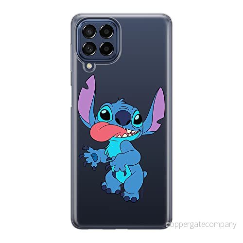 ERT GROUP mobiltelefonfodral för Samsung M53 5G originalt och officiellt licensierat Disney mönster Stich 012 optimalt anpassad till formen på mobiltelefonen, gedeeltelijk transparant 5905511388911