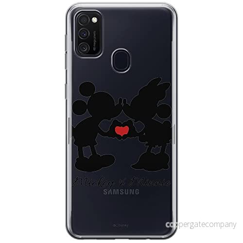 ERT GROUP mobiltelefonfodral för Samsung M21 originalt och officiellt licensierat Disney mönster Mickey & Minnie 003 optimalt anpassad till formen på mobiltelefonen, gedeeltelijk transparant 5903537834337
