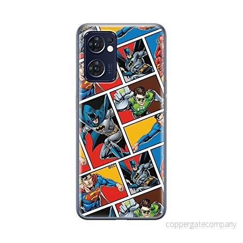 ERT GROUP mobiltelefonfodral för Oppo RENO 7 5G originalt och officiellt licensierat DC mönster Justice League 001 optimalt anpassad till formen på mobiltelefonen, fodral tillverkad av TPU plast 5905511309268