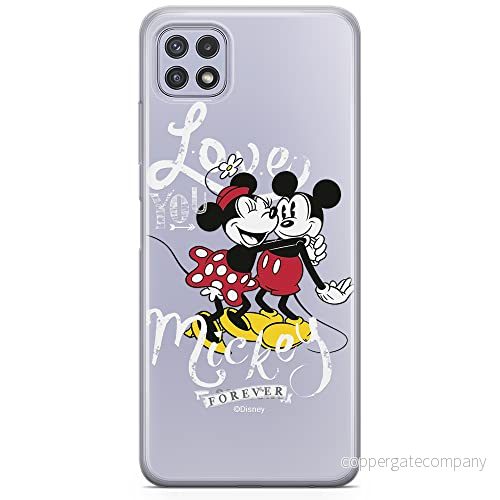 ERT GROUP mobiltelefonfodral för Samsung A22 5G originalt och officiellt licensierat Disney mönster Mickey & Minnie 001 optimalt anpassad till formen på mobiltelefonen, gedeeltelijk transparant 5903932802931