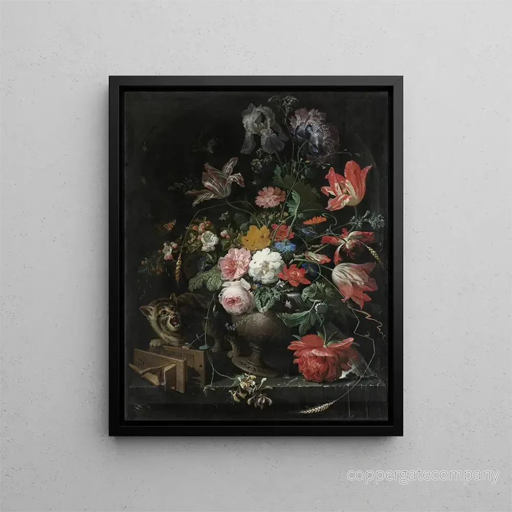 Målning Le Bouquet renversé - Abraham Mignon | Konsttryck