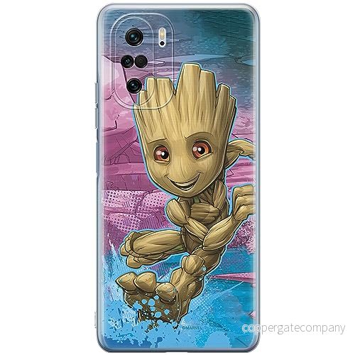ERT GROUP mobiltelefonfodral för Xiaomi MI 11i/ REDMI K40/K40 PRO/POCO F3/ F3 PRO originalt och officiellt licensierat Marvel mönster Groot 001, fodral tillverkad av TPU plast 5905511892203