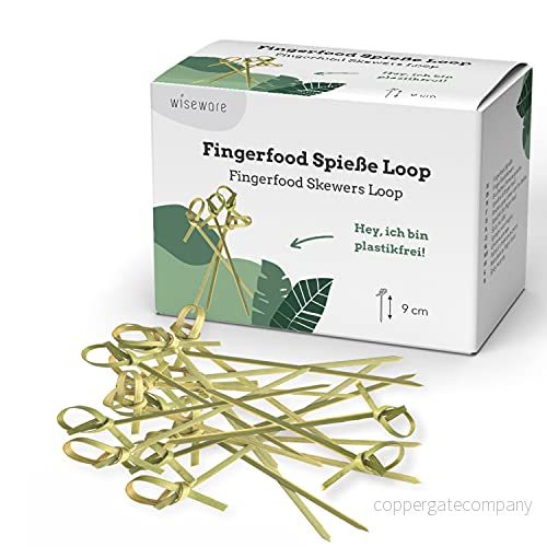 wiseware Bambuspett träspett 9 cm fingermatspett 250 stycken hamburgerspett engångsbestick biologiskt nedbrytbara naturliga, stabila, miljövänliga 4260623984651