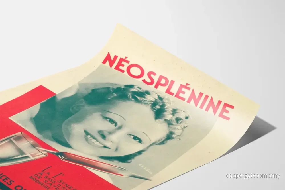 Vintageposter Néosplénine - Retro medicinsk väggdekoration - Bild 3