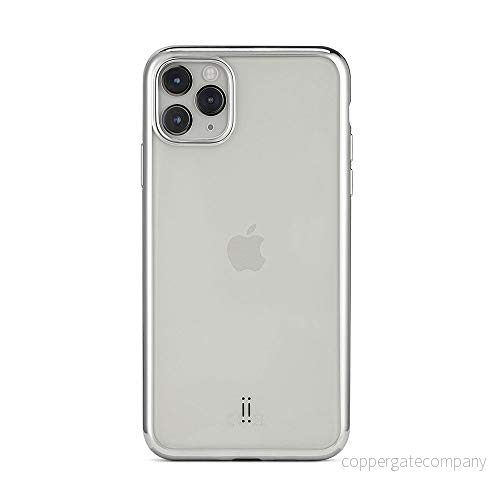 aiino Charm-fodral för iPhone 11 PRO, Silikon Cover Stötsäker & Graffio, trådlös laddning Mjukt grepp, Högt stötskydd, Italiensk kvalitet - Silver 8054619889633
