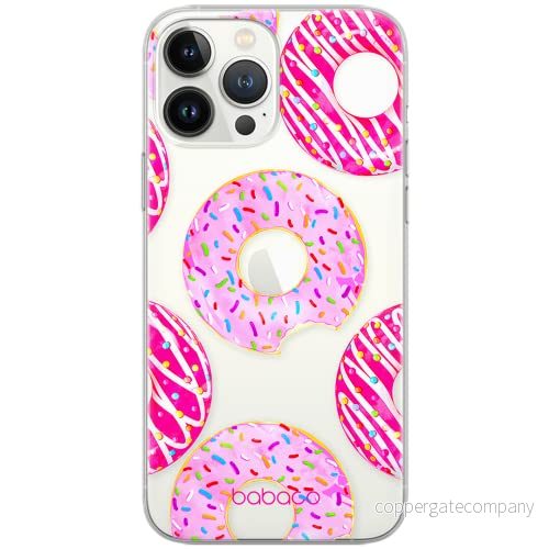 ERT GROUP mobiltelefonfodral för Apple Iphone 7 PLUS/ 8 PLUS originalt och officiellt licensierat Babaco mönster Donut 002 Vit optimalt anpassad till formen på mobiltelefonen, gedeeltelijk transparant 5903040240755