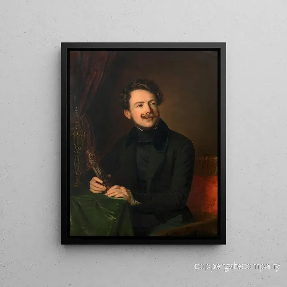 Målning Friedrich Otto von Leber, arkeolog och författare - Anton Einsle | Konsttryck
