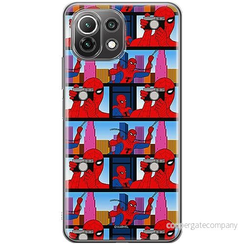 ERT GROUP mobiltelefonfodral för Xiaomi 11 LITE 4G / 5G originalt och officiellt licensierat Marvel mönster Spider Man 038, fodral tillverkad av TPU plast 5905795013363