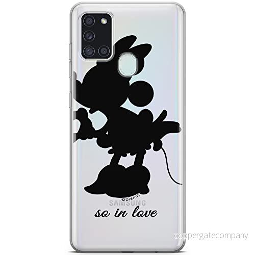 ERT GROUP mobiltelefonfodral för Samsung A21s originalt och officiellt licensierat Disney mönster Minnie 002 optimalt anpassad till formen på mobiltelefonen, gedeeltelijk transparant 5903040263044