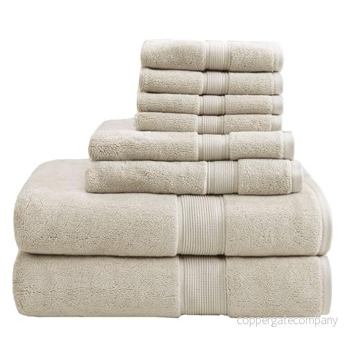 800GSM 100% bomull lyx turkiska badhanddukar, mycket absorberande långa överdimensionerade linne badhanddukar set, 8 stycken innehåller 2 handhanddukar och 4 tvätthanddukar, 675716832728