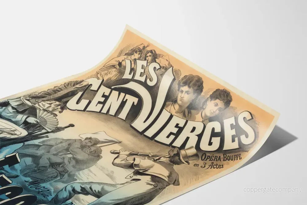 Vintageposter Les Cent Vierges - Opéra Comique i 3 akter - Bild 3