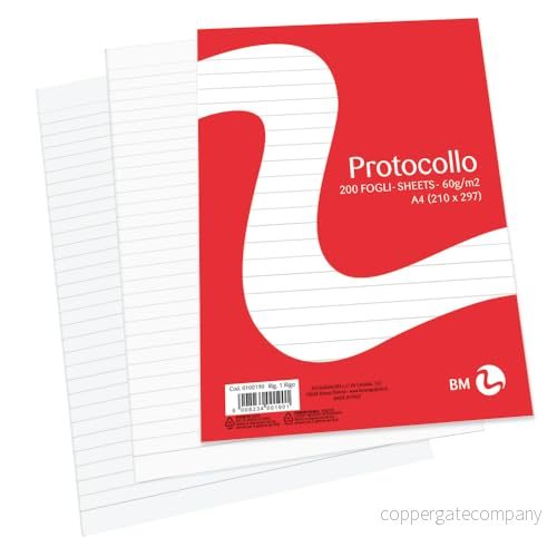 BM BeMore papper Protokoll A4, 0100190, Randig 1R, Marginalfria rader, 60 gsm Blister med 200 ark 8008234040825 BM BeMore papper Protokoll A4, 0100190, Randig 1R, Marginalfria rader, 60 gsm Blister med 200 ark 8008234040825
