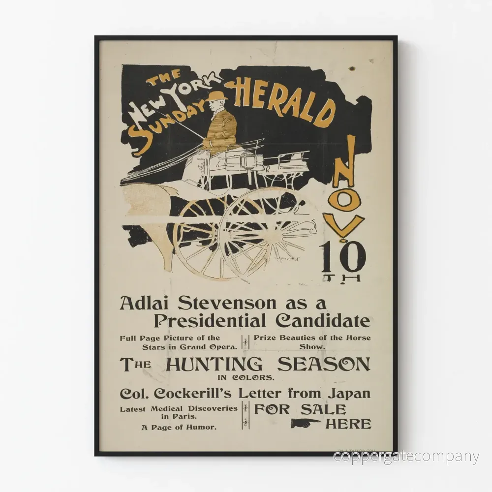 Vintageposter The New York Sunday Herald 10 november