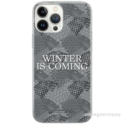 ERT GROUP mobiltelefonfodral för Iphone 13 PRO originalt och officiellt licensierat Game of Thrones mönster 019 Vit optimalt anpassad, fodral tillverkad av TPU plast 5903932861044