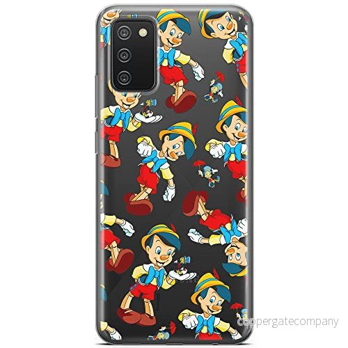 ERT GROUP mobiltelefonfodral för Samsung A02S originalt och officiellt licensierat Disney mönster Pinocchio 002 optimalt anpassad till formen på mobiltelefonen, gedeeltelijk transparant 5905131814968