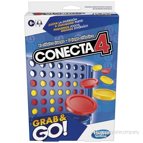 Anslut 4 Grab and Go bärbart spel för 2 spelare barnspel resor 5010996258601