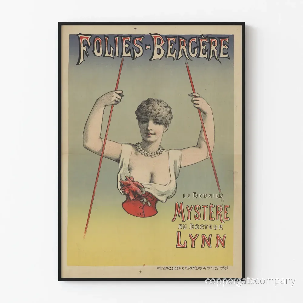 Vintageposter Folies Bergère - Dr. Lynns sista mysterium
