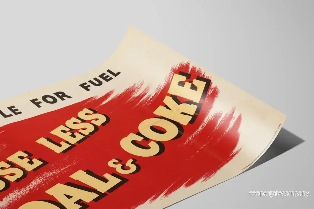 Vintageposter Battle for Fuel - Använd Mindre Kol och Koks - Bild 2