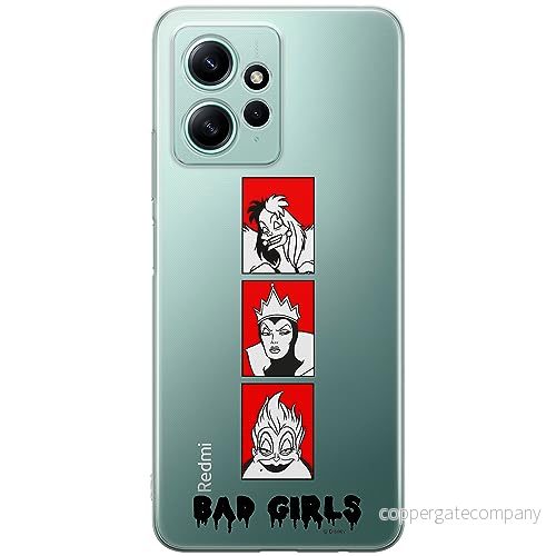 ERT GROUP mobiltelefonfodral för Xiaomi REDMI NOTE 12 4G originalt och officiellt licensierat Disney mönster Villains 001 anpassad till formen på mobiltelefonen, gedeeltelijk transparant 5905511954116