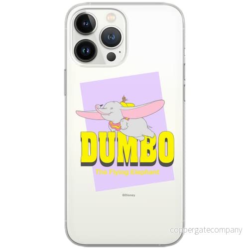 ERT GROUP mobiltelefonfodral för Iphone 13 PRO MAX originalt och officiellt licensierat Disney mönster Dumbo 005 Vit optimalt anpassad till formen på mobiltelefonen, gedeeltelijk transparant 5903932862584