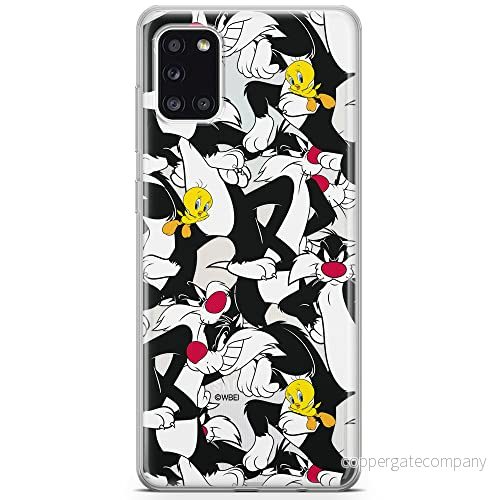 ERT GROUP mobiltelefonfodral för Samsung A31 originalt och officiellt licensierat Looney Tunes mönster Sylvester & Tweety 004 optimalt anpassad till formen på mobiltelefonen, gedeeltelijk transparant 5903040216514