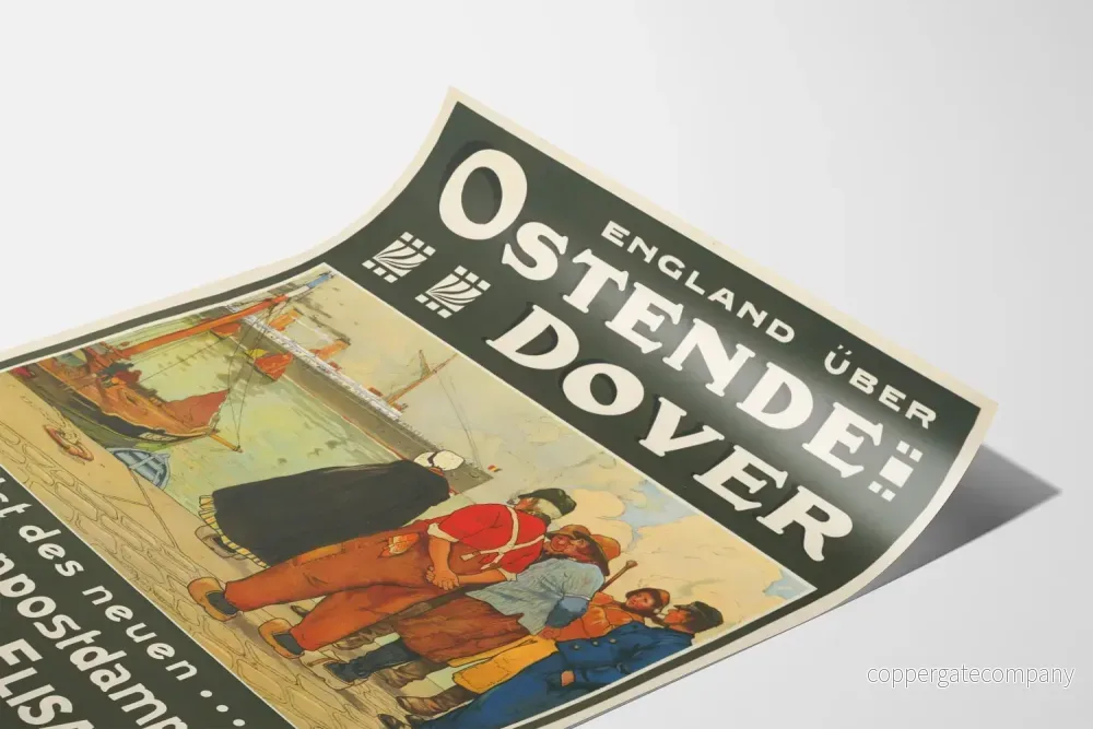 Vintageposter av färjan Ostende-Dover Princesse Elisabeth - Bild 3