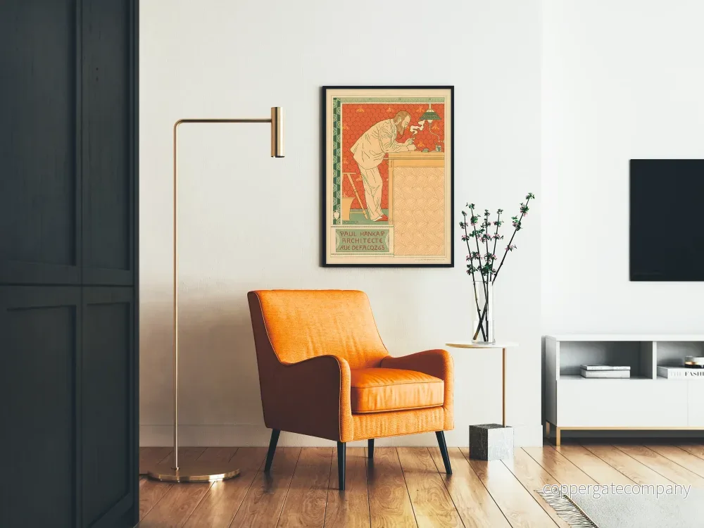 Dekorativ poster av Paul Hankar, arkitekt, i jugendstil - Bild 2