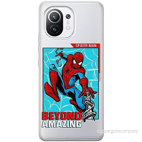 ERT GROUP mobiltelefonfodral för Xiaomi 11 originalt och officiellt licensierat Marvel mönster Spider Man 041 optimalt anpassad till formen på mobiltelefonen, gedeeltelijk transparant 5905795016555