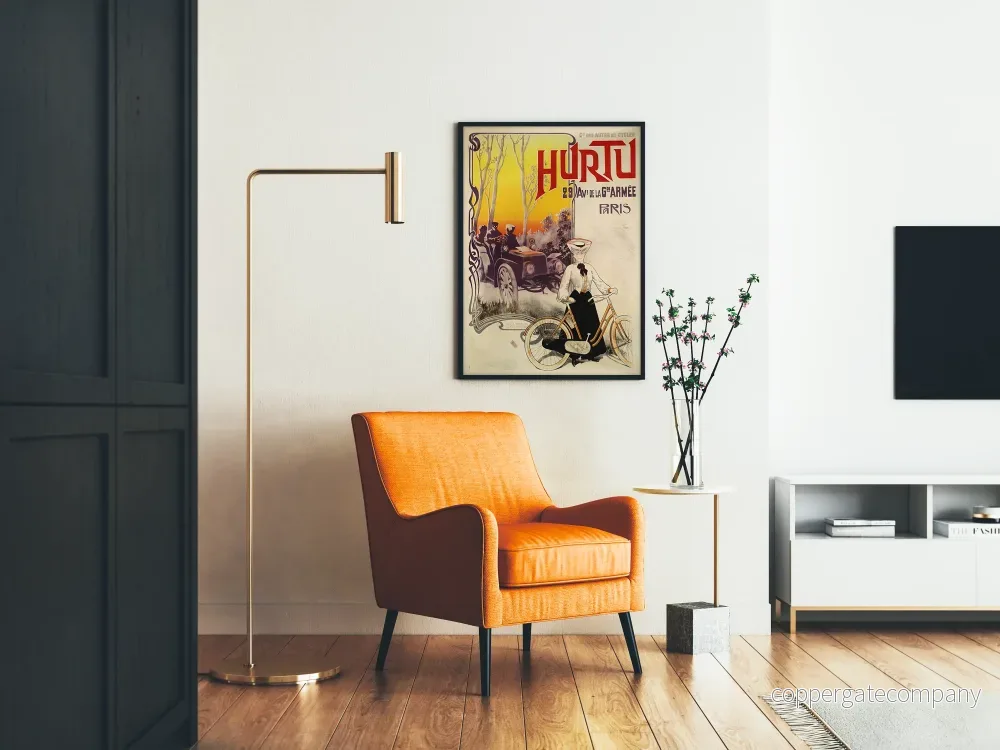 Vintageposter HURTU - Bilar och cyklar Paris - Bild 2