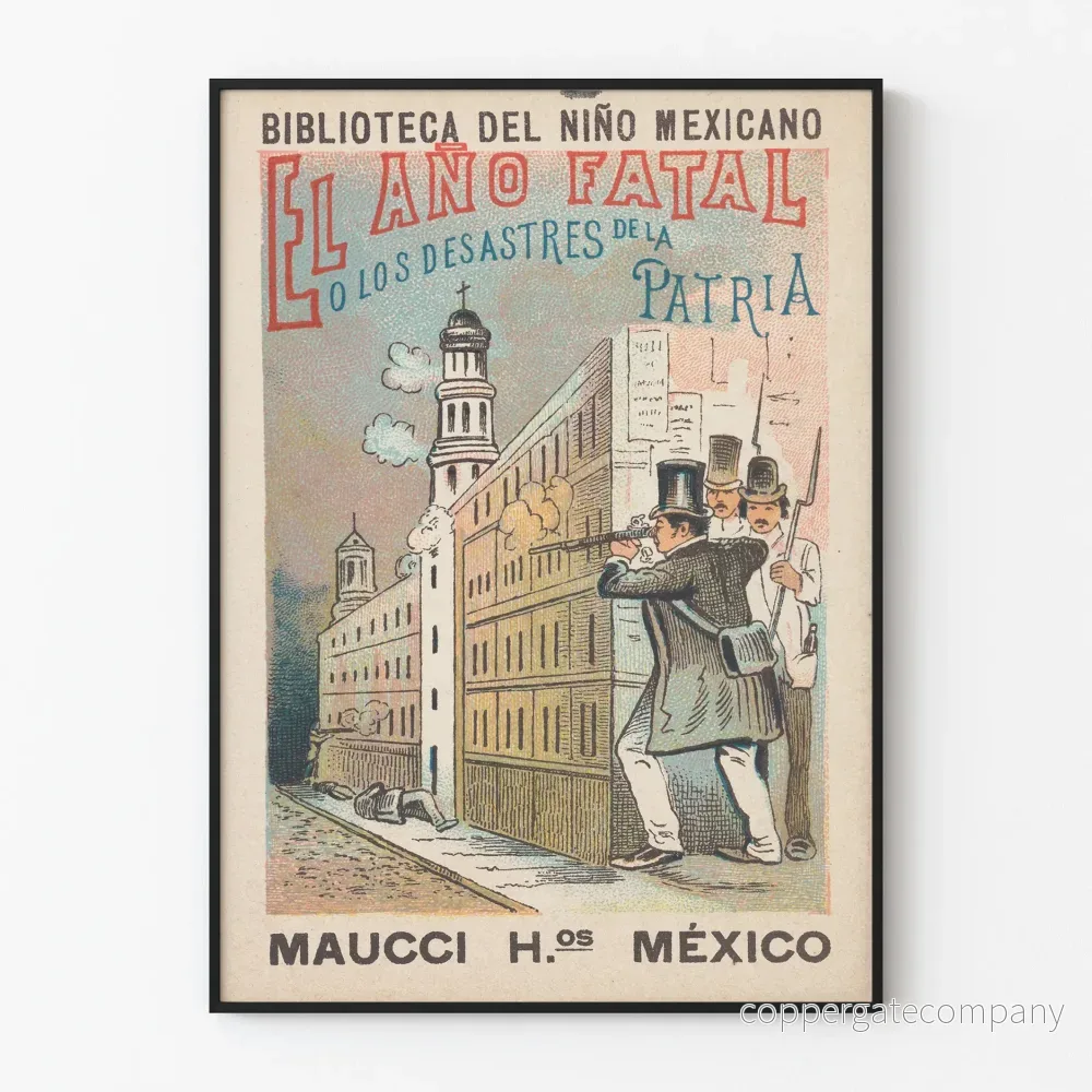 Vintageposter Mexiko El Año Fatal - historisk väggdekoration
