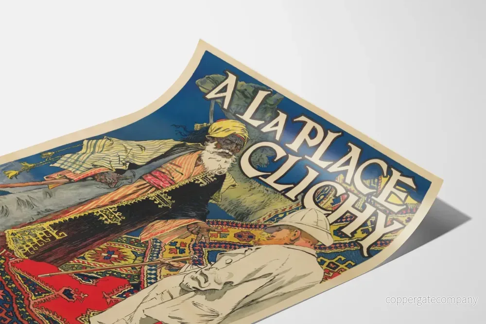 Vintageposter A la Place Clichy – Franska och orientaliska mattor - Bild 3